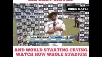 Sachin’s Farewell Speech at Wankhede Stadium